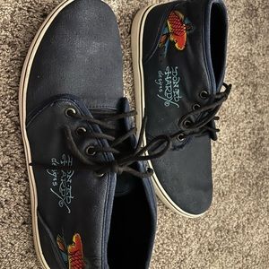 Ed Hardy Blue Hightop Sneakers 11.5